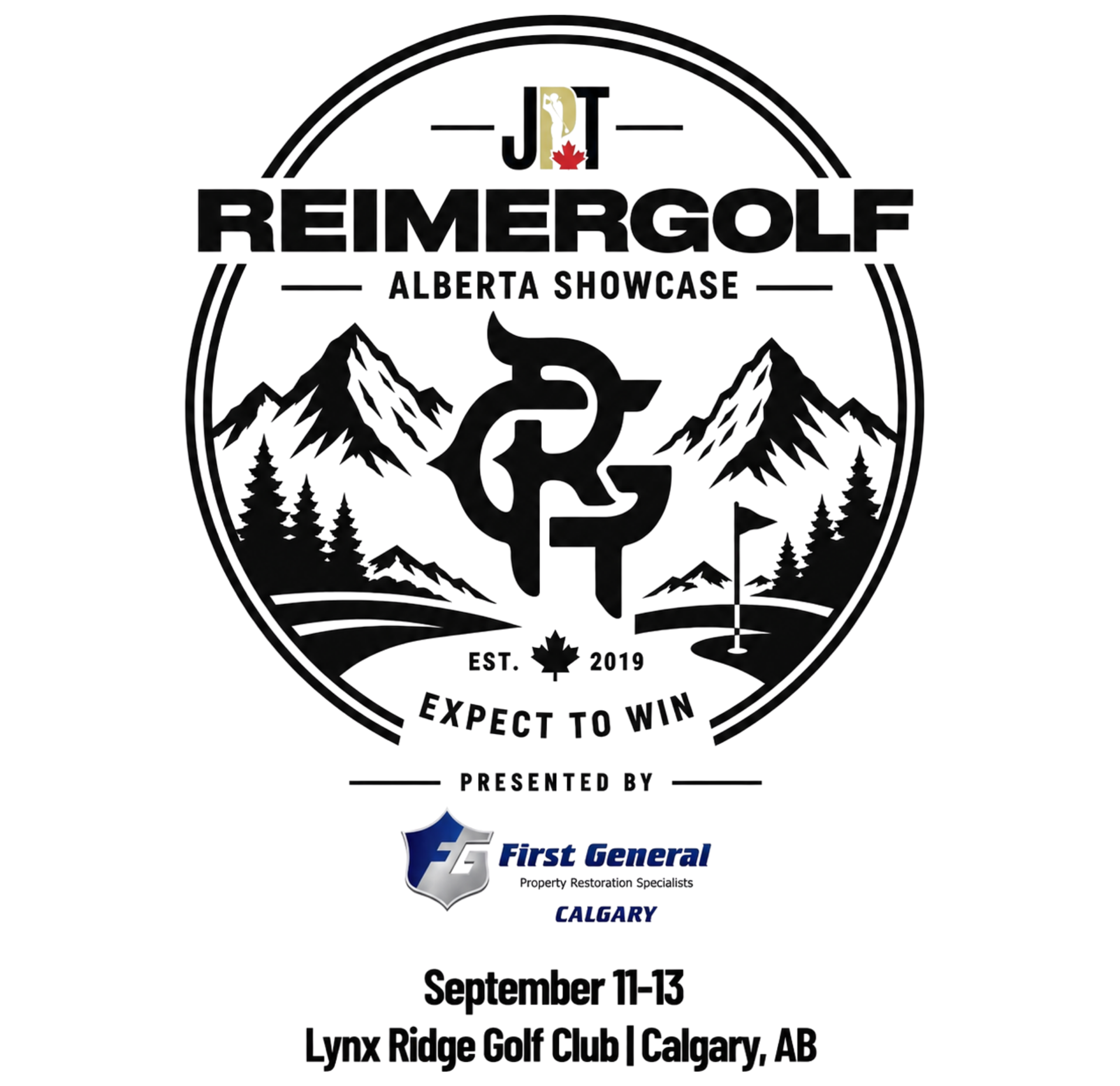 JPT REIMERGOLF Alberta Showcase logo, presented by First General Calgary